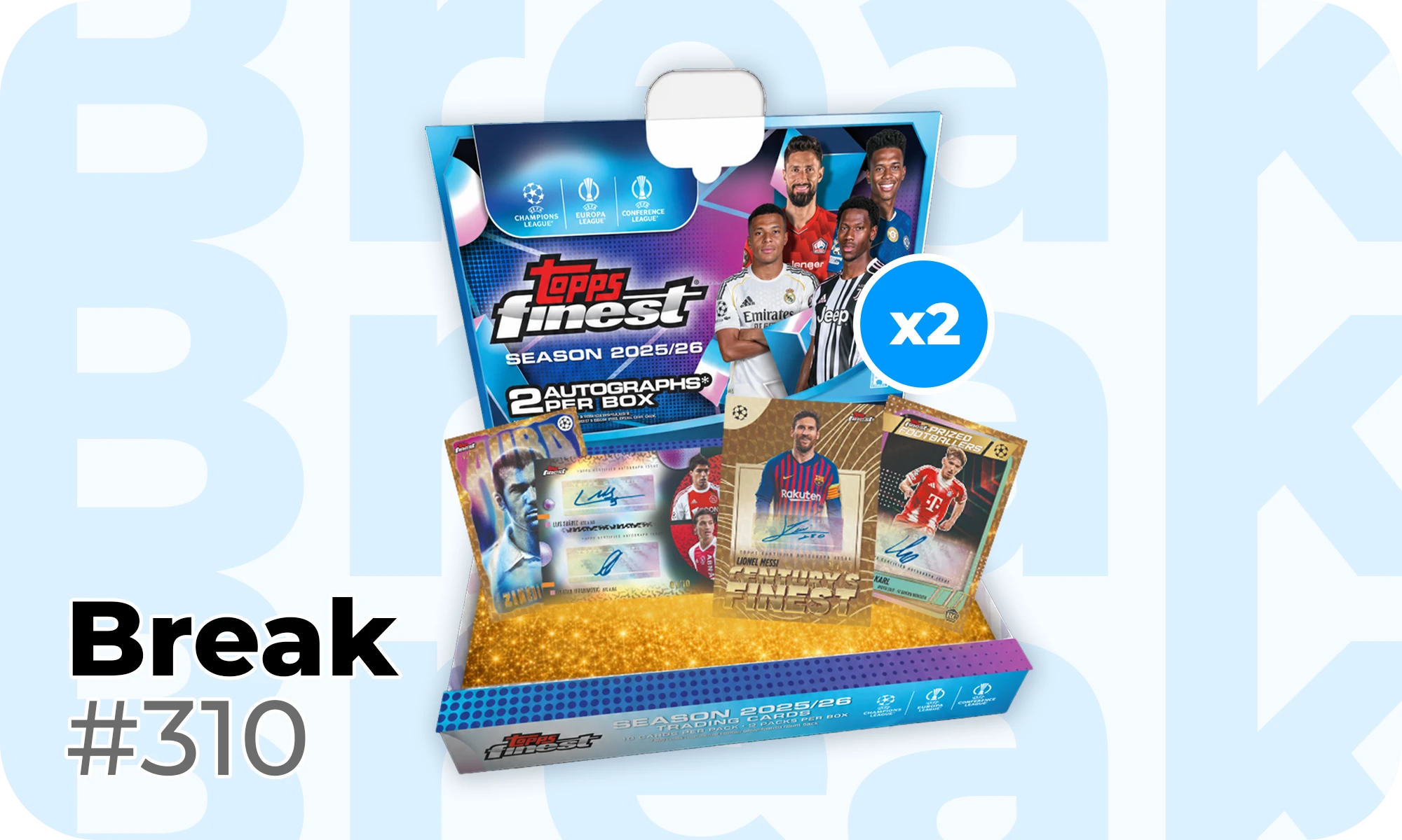 x2] Topps Finest UEFA Club Competitions 25/26 Hobby Box [Break 